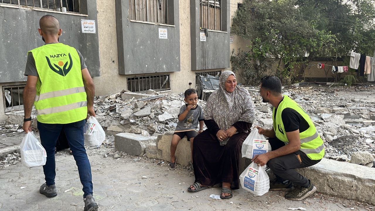Emergency Food Aid Distribution in Gaza | Nazya Humanitarian Aid, Gaza, Palestine