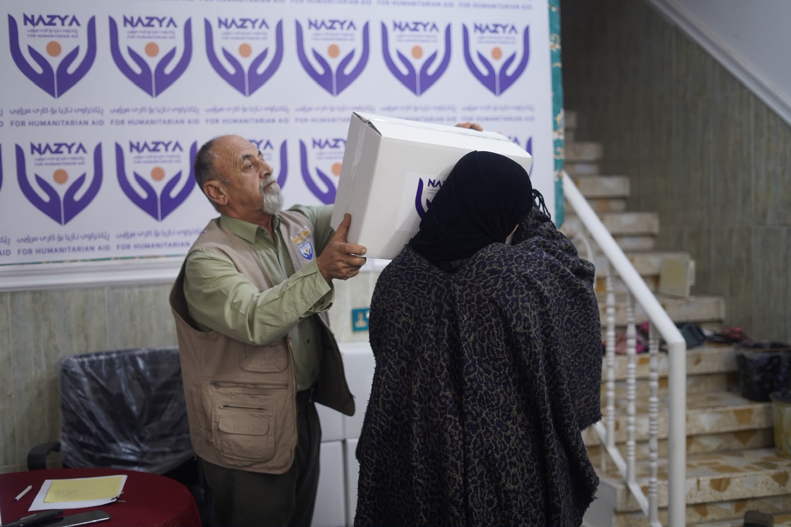 Nazya Humanitarian Aid distributing essential aid packages to families in Kurdistan Region, Iraq