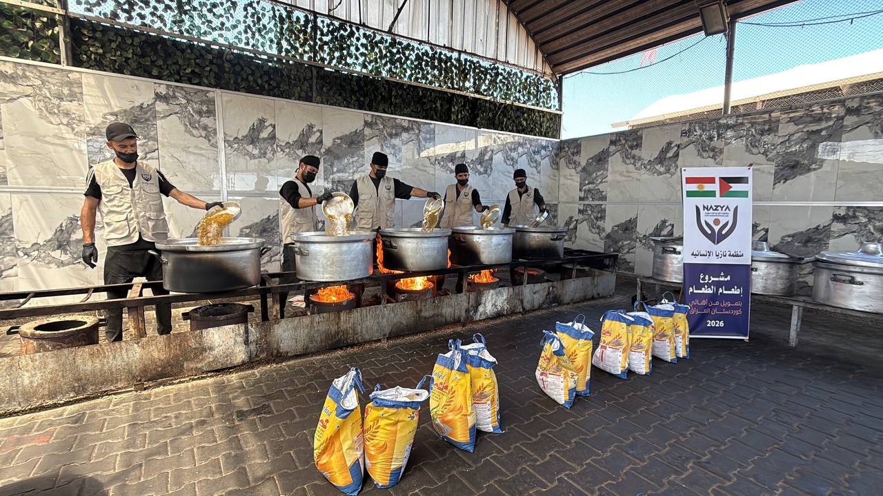 Nazya Humanitarian Aid food aid distribution for Palestinian families | delivering groceries, bread and essential food supplies to people in need in Palestine
